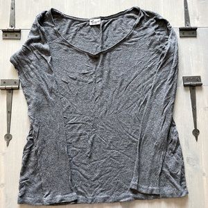 Gray Long Sleeve Maternity Shirt